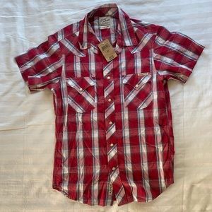 Lucky Brand Men’s Western Plaid Button Down